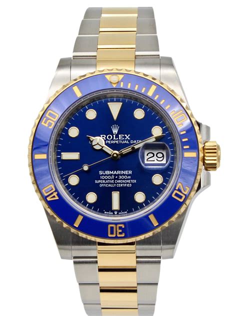 rolex submariner gold blau|rolex submariner 126613lb for sale.